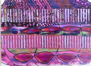 maske, serija 3. slika 9. 29x40 acril